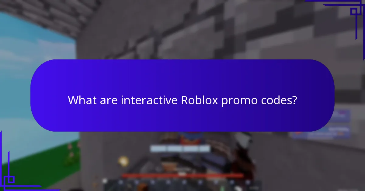 What are interactive Roblox promo codes?