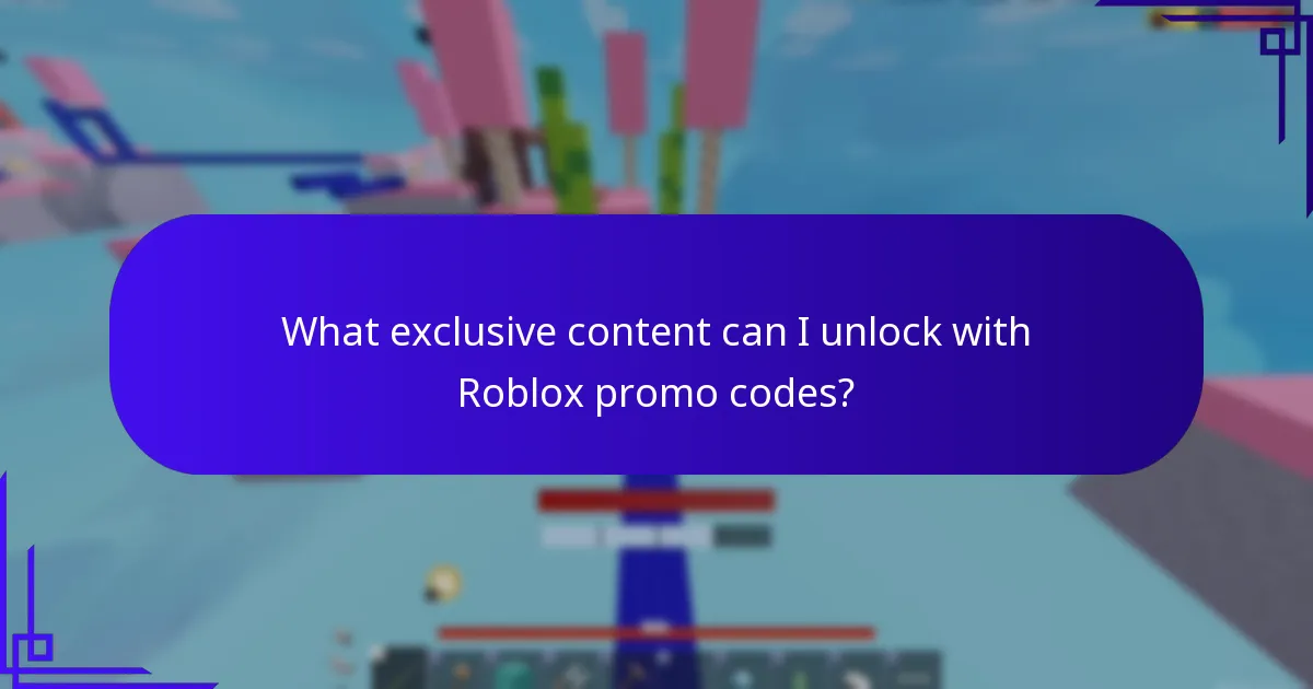 What exclusive content can I unlock with Roblox promo codes?